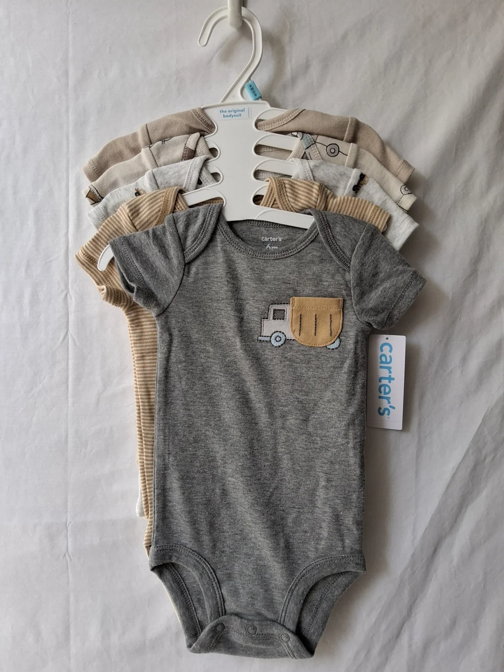 Carter's‎ Tan Excavator Short Sleeve One-Piece